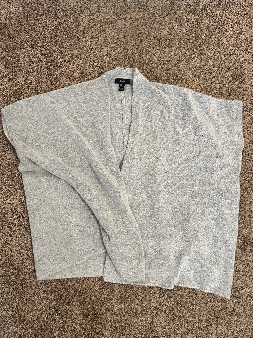 Forever 21 Light Gray Open-Front Women's Shrug